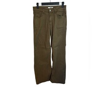 Mavi Alena Wide Leg Olive Green Pants